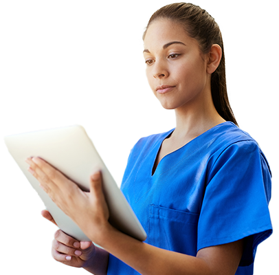 Doctor holding a tablet