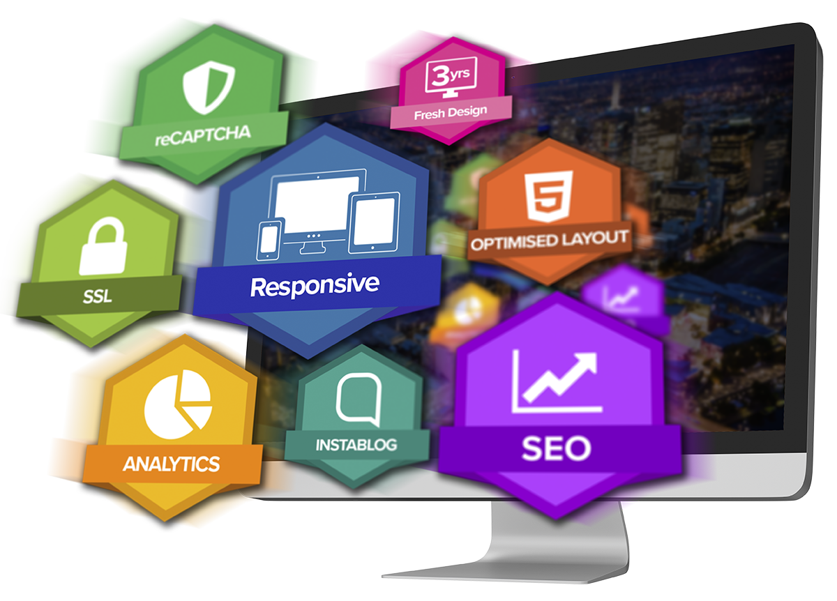 CMS page list with features