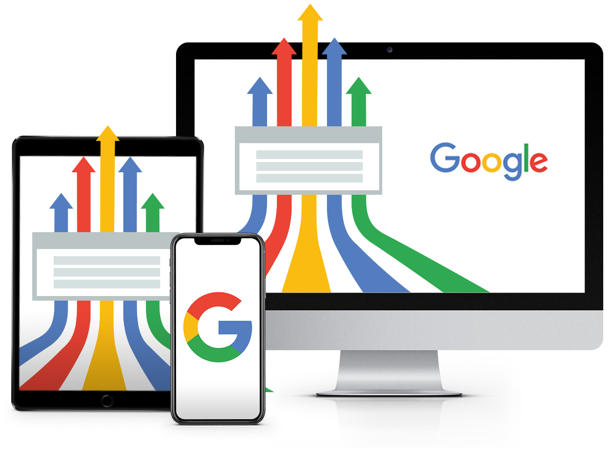 Range of devices with the Google logo