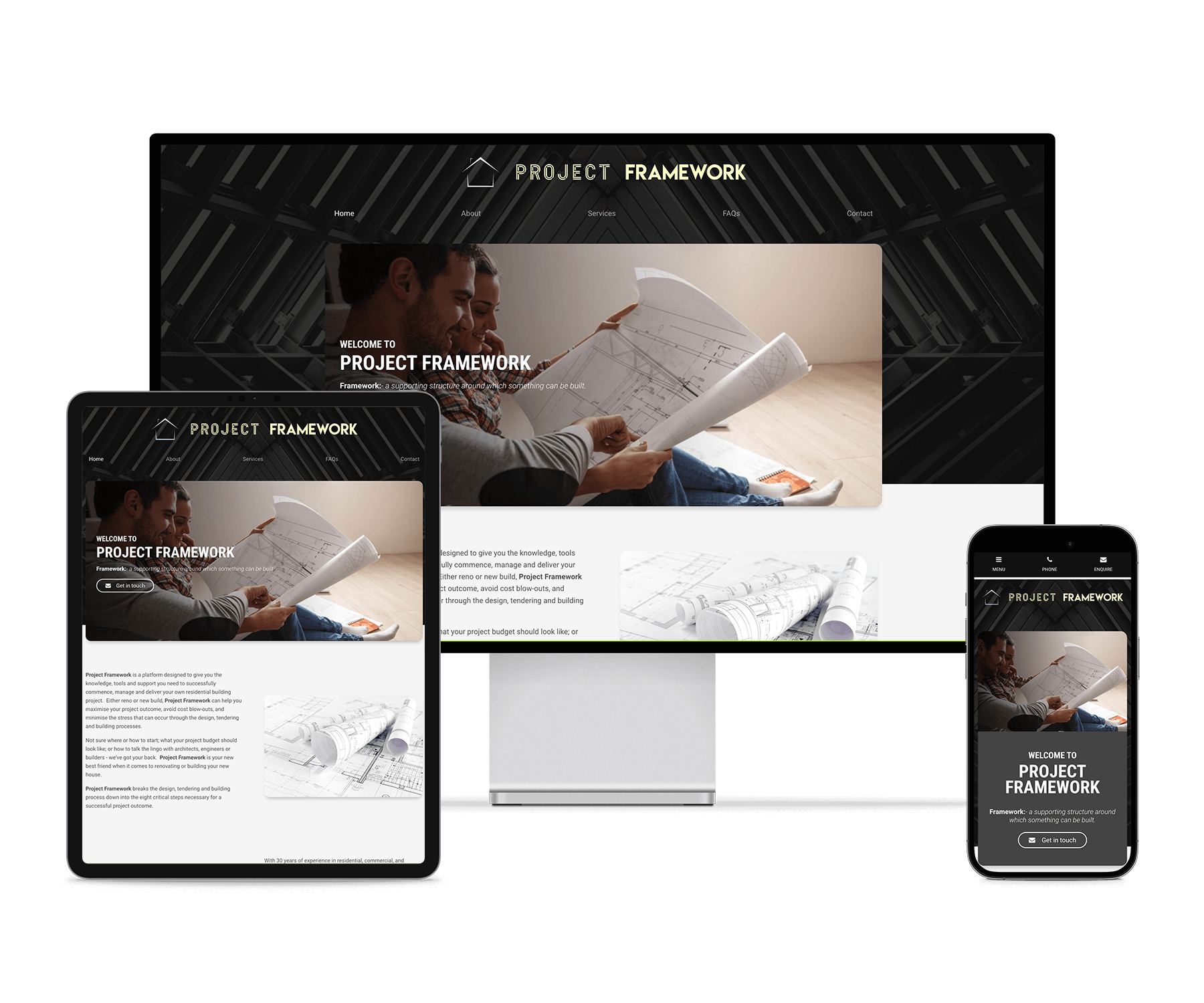 A recent website design of a tradies website